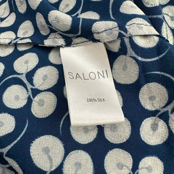 Saloni silk button front trapeze dress - Picture 7 of 10